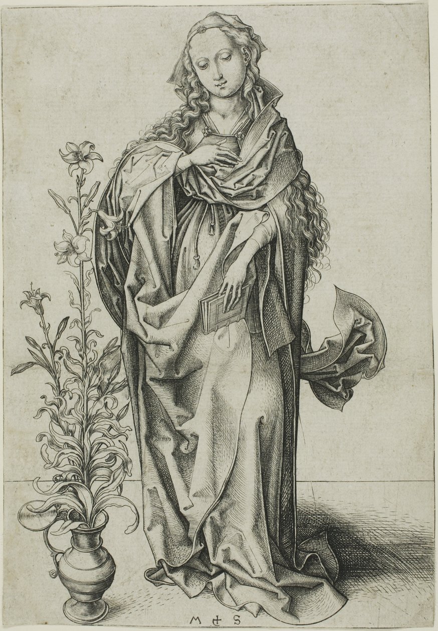 Müjdenin Bakiresi by Martin Schongauer