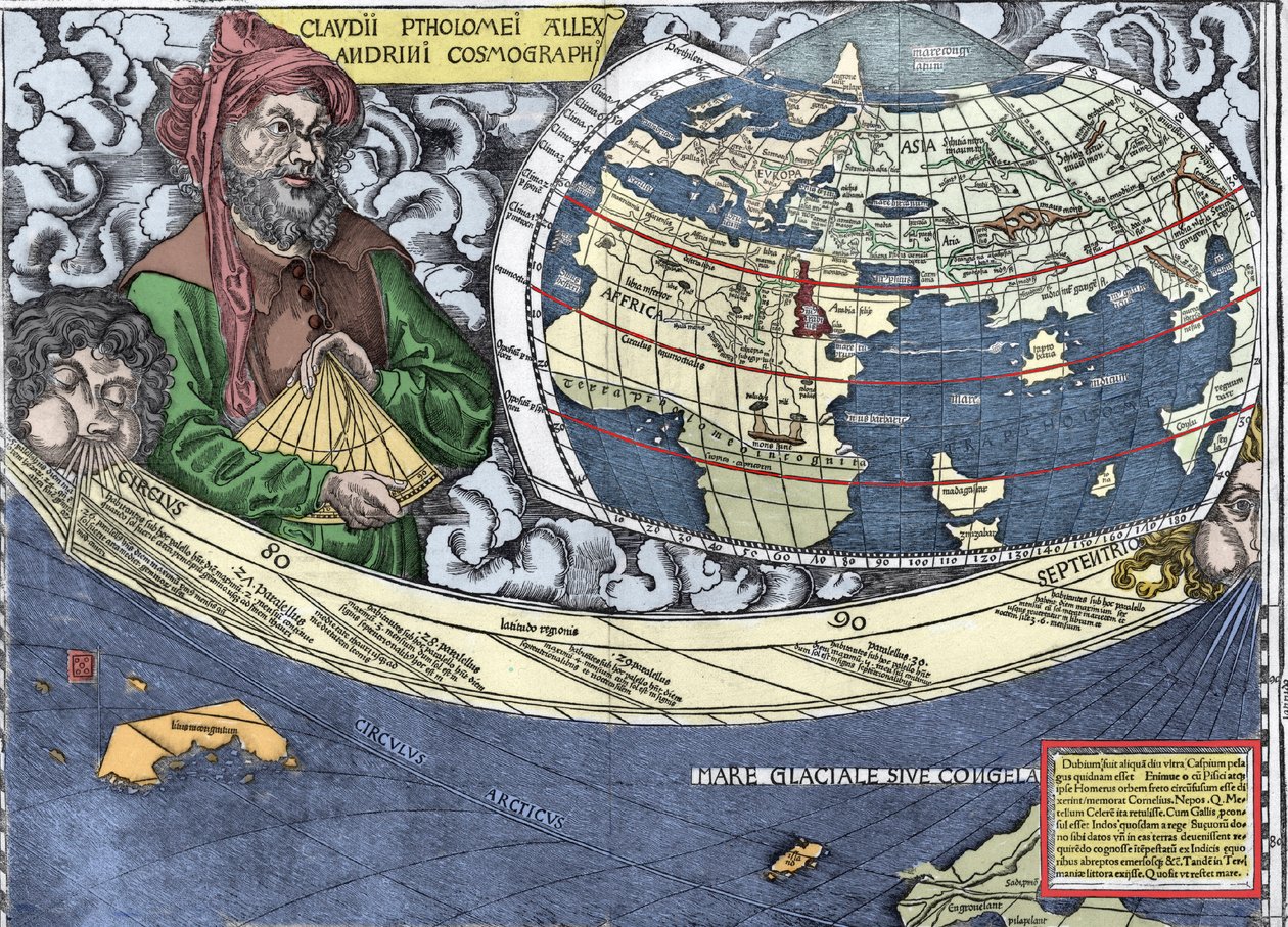 Ptolemee (Claudius Ptolemaeus 90-168) - “” Waldseemuller haritasında veya Universalis Cosmographia