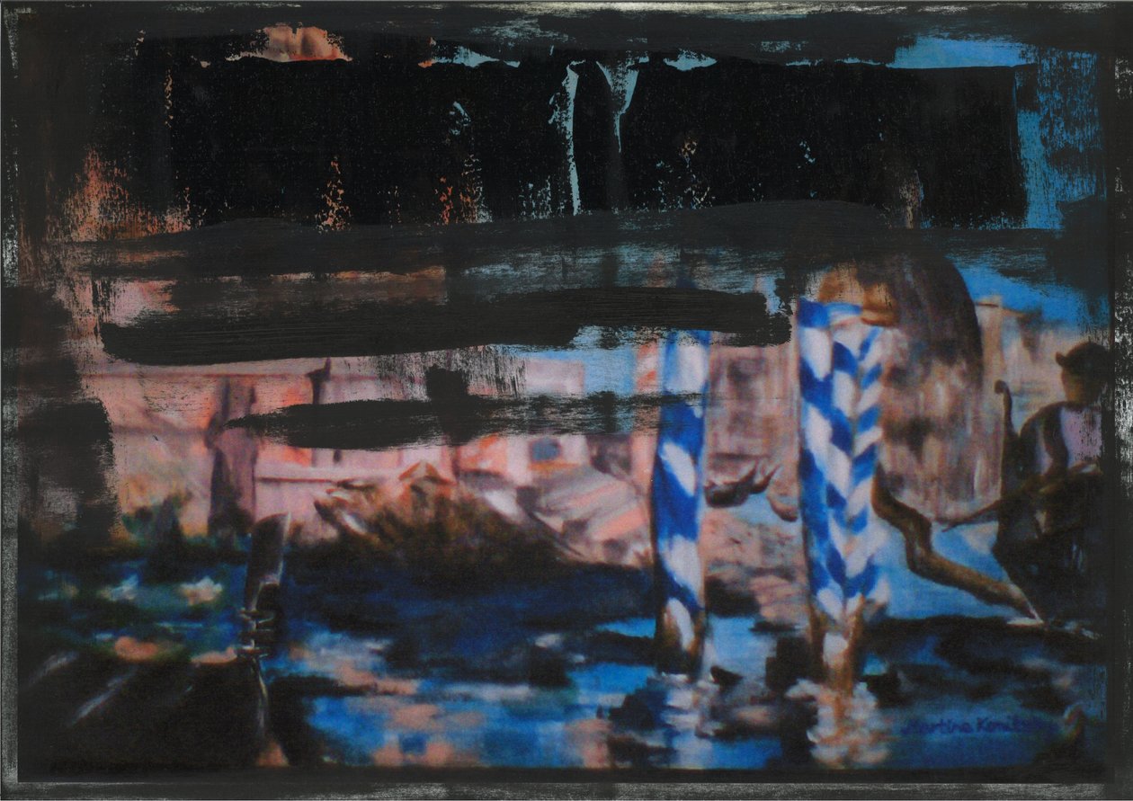 Büyük Kanal Soyut Siyah 1 by Martina Konitzky