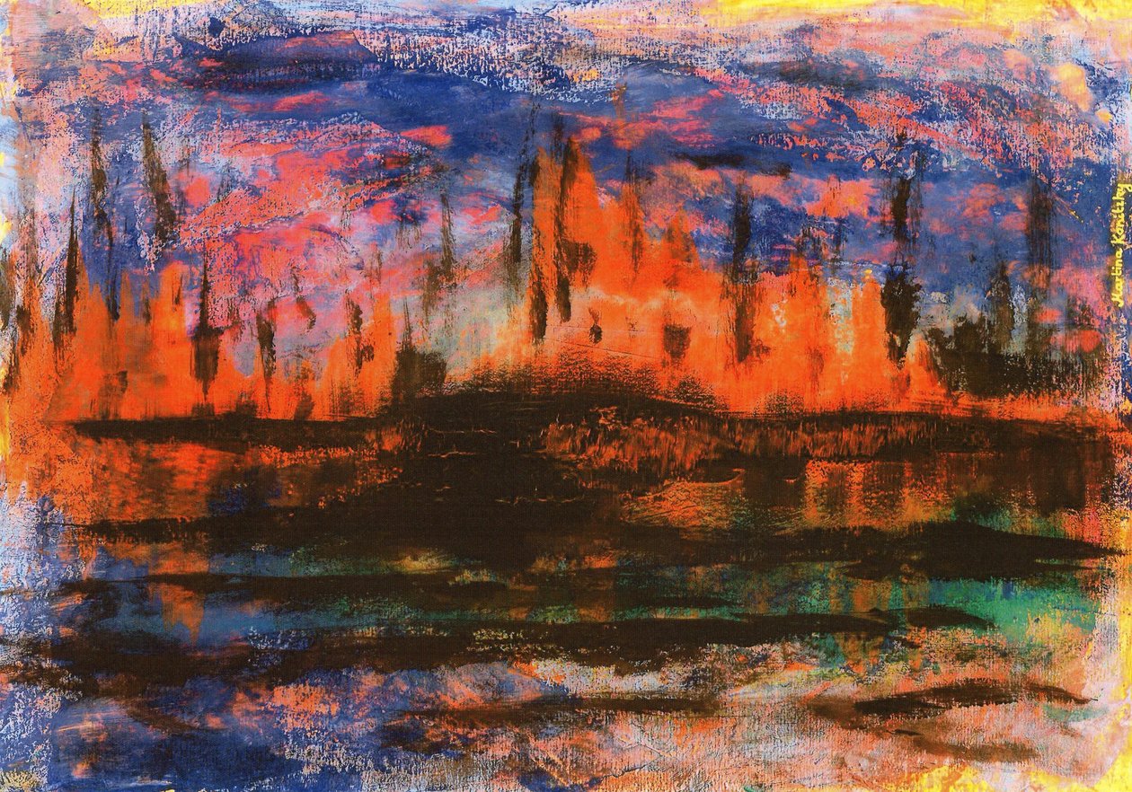Akşam manzarası su yansımaları by Martina Konitzky