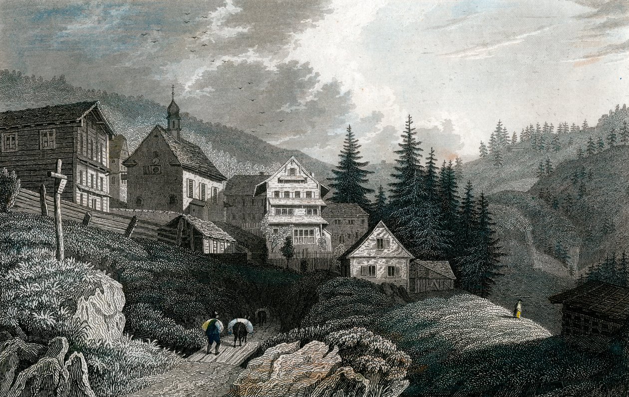 Kilise Maria Schnee, Rigi, İsviçre, 1850. by Martini