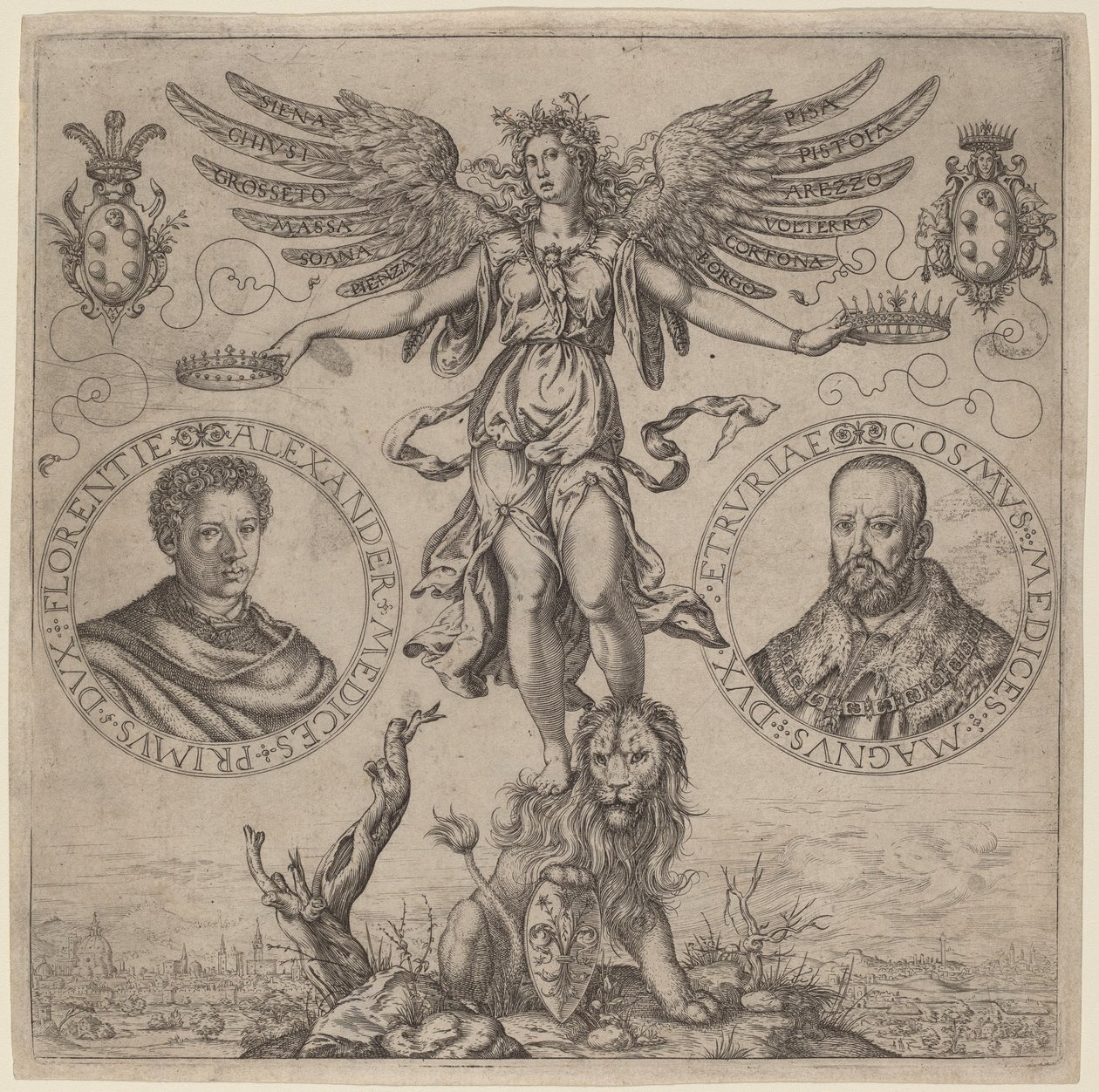 Alexander de Medicis ve Cosmo de Medicis by Martino Rota
