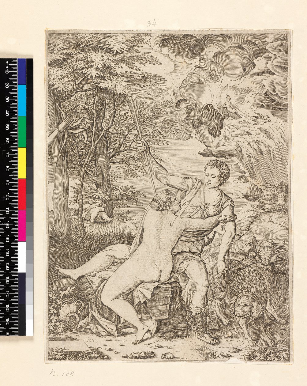 Venüs ve Adonis, c.1560-c.1580 by Martino Rota
