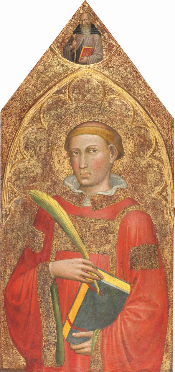 Deacon Saint, Saint Anthony Abbot ile [sağ panel] by Martino di Bartolomeo