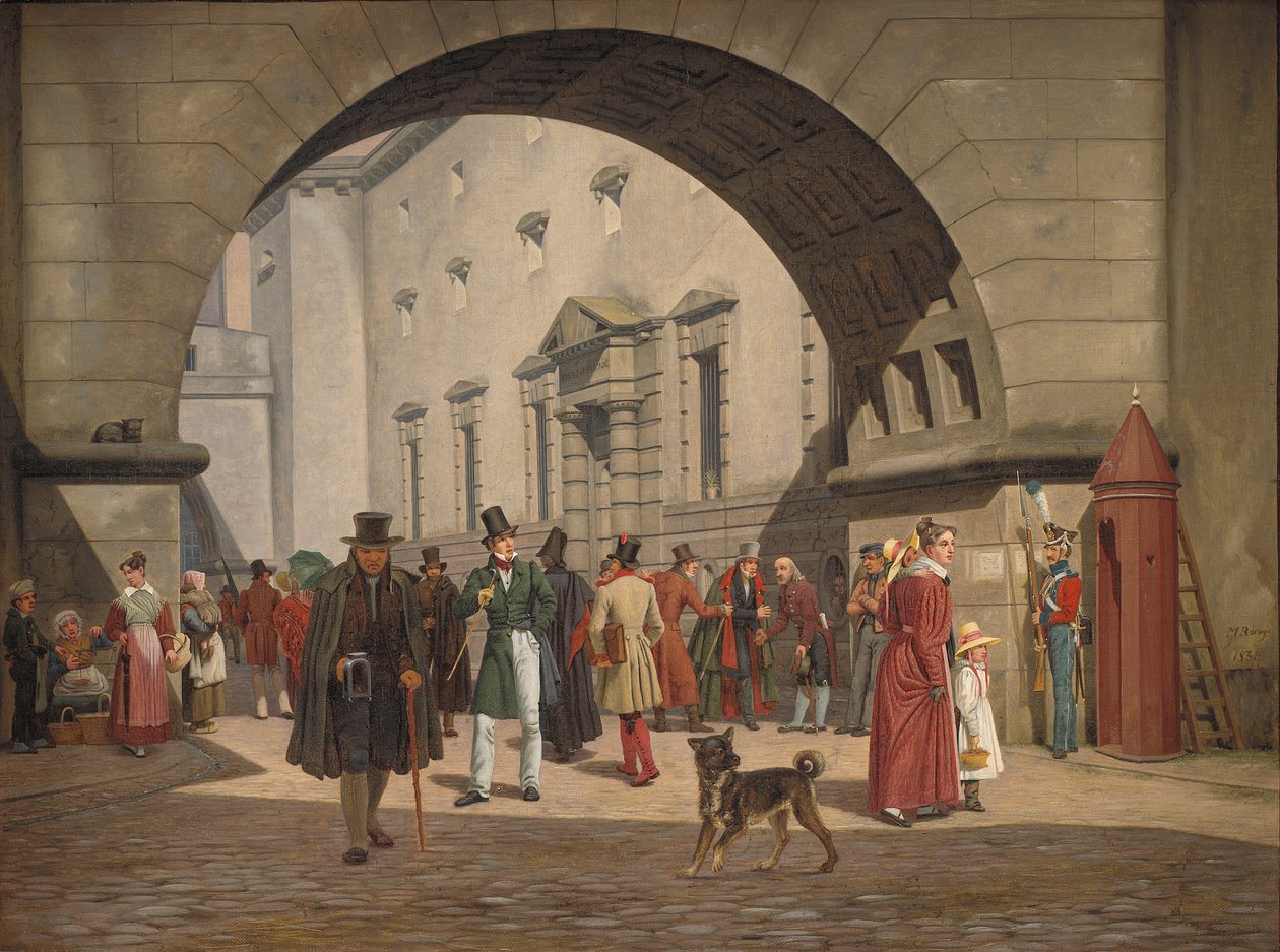 The Prison of Copenhagen, 1831  by Martinus Rorbye