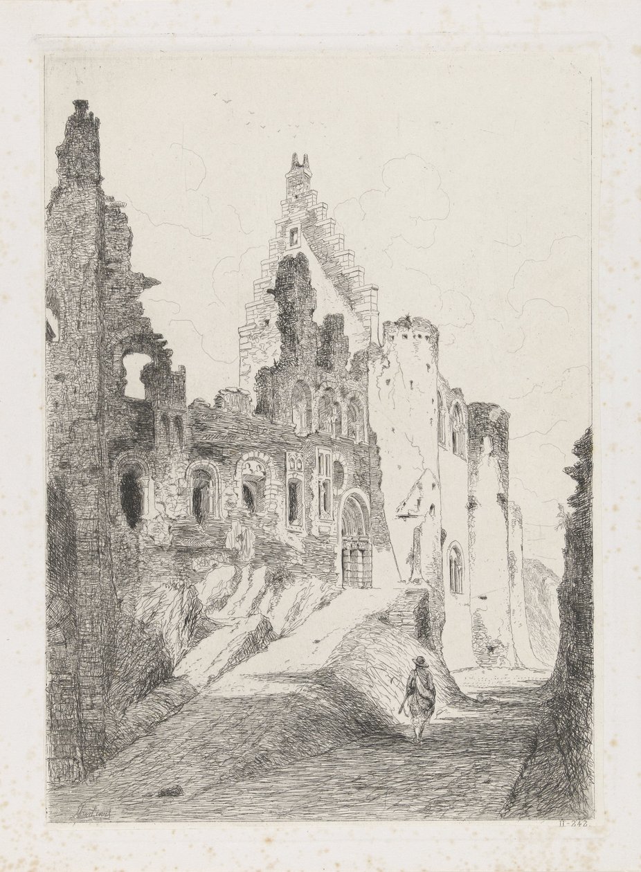 Vianden kalesinin kalıntıları by Martinus Antonius Kuytenbrouwer jr.