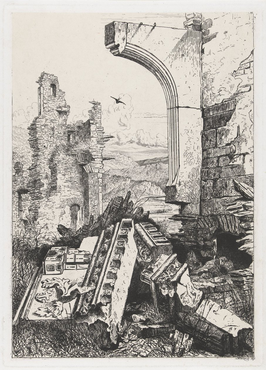 Bourscheid Kalesi'nin Harabeleri by Martinus Antonius Kuytenbrouwer jr.