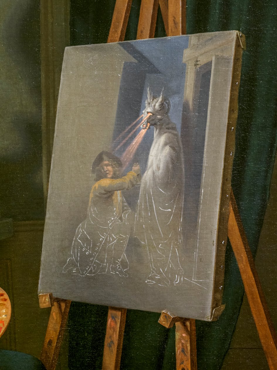 Ressam Christian August Lorentzen, detay by Martinus Rorbye