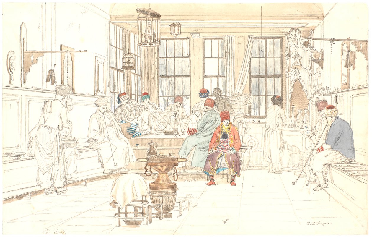Bir Türk kafesinin içi by Martinus Rørbye