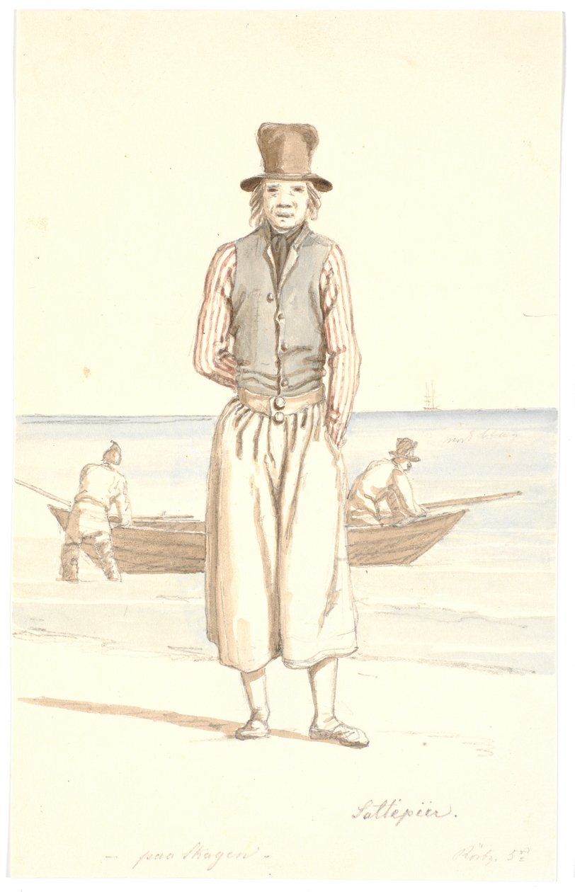 Saltepeer paa Skagen by Martinus Rørbye