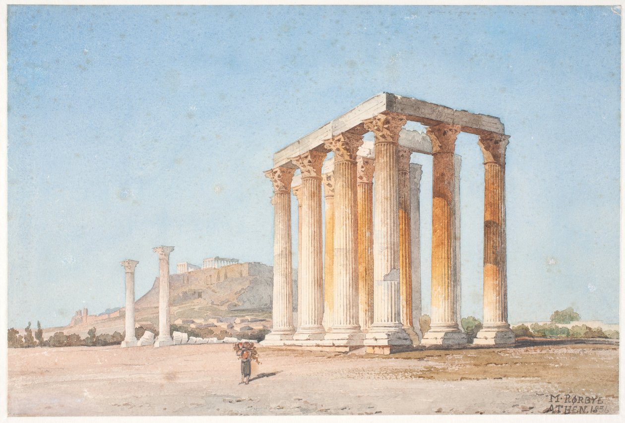 Zeus Tapınağı by Martinus Rørbye