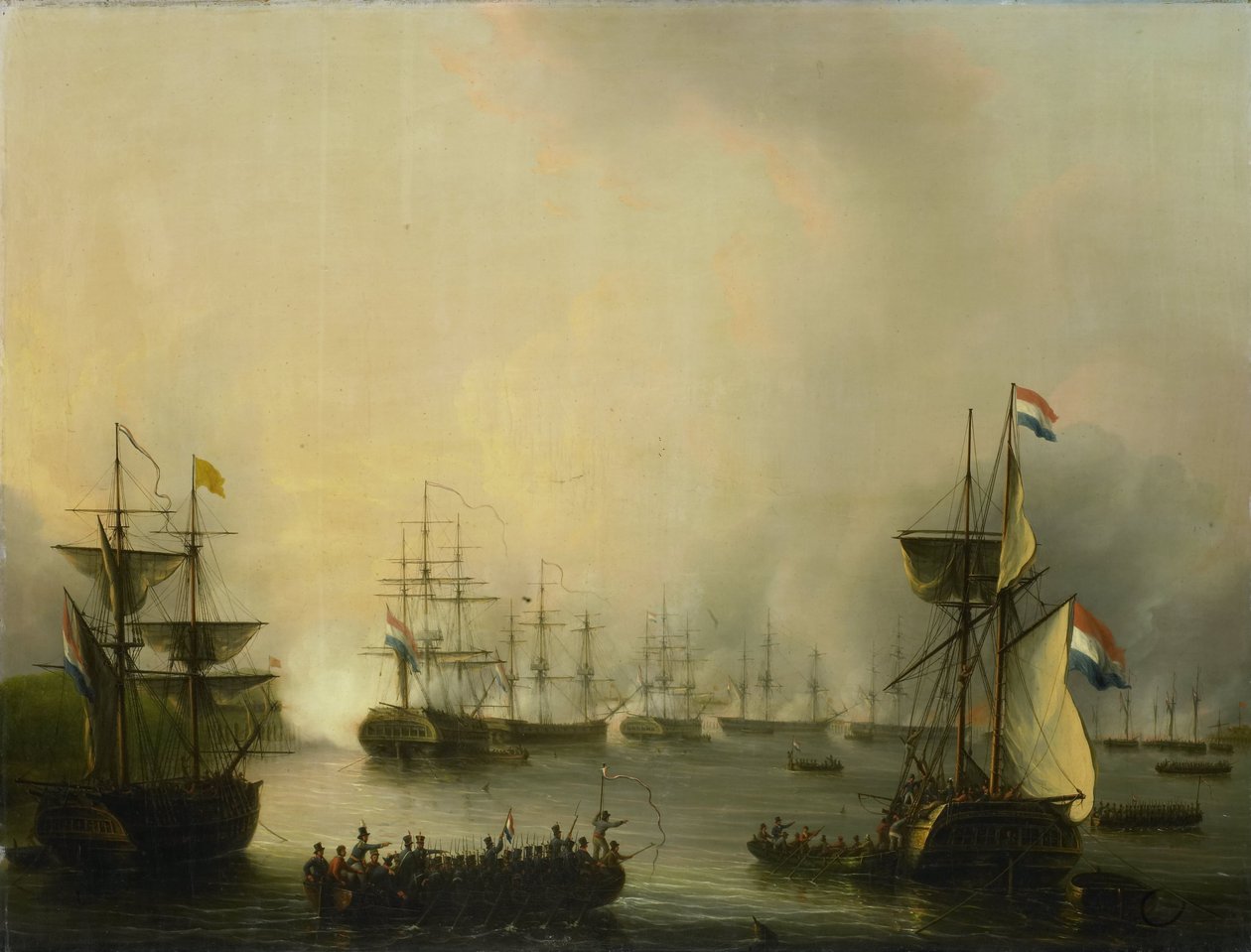 Palembang Bombardımanı, Sumatra, 24 Haziran 1821 by Martinus Schouman