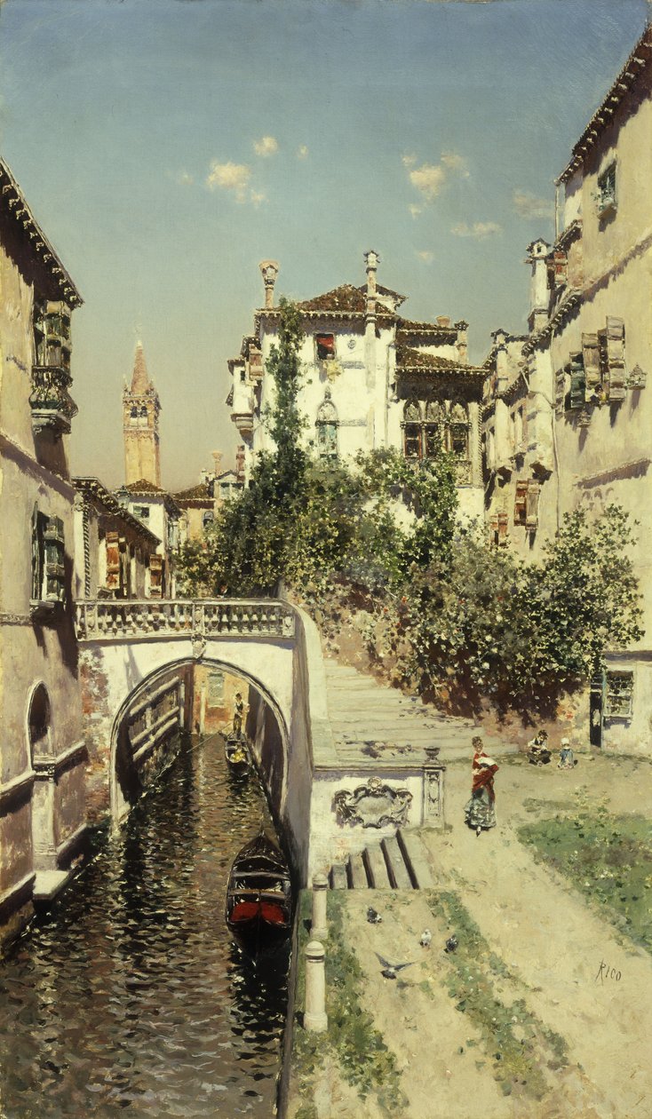 Venedik Kanalı Sahnesi by Martín Rico y Ortega