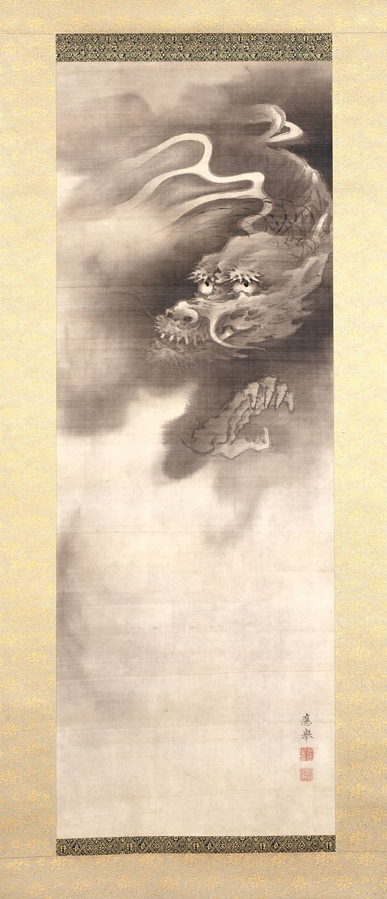 Jurōjin And Deer (ipek üzerine mürekkep ve renkli) by Maruyama Okyo