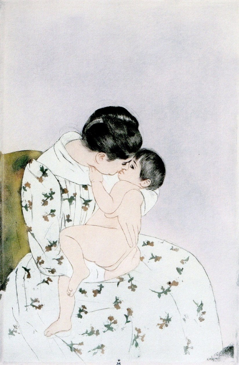 anne öpücüğü by Mary Cassatt