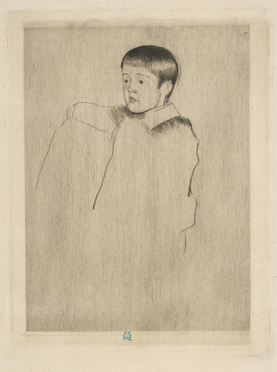 Robert Oturan, Sola Bakıyor by Mary Cassatt