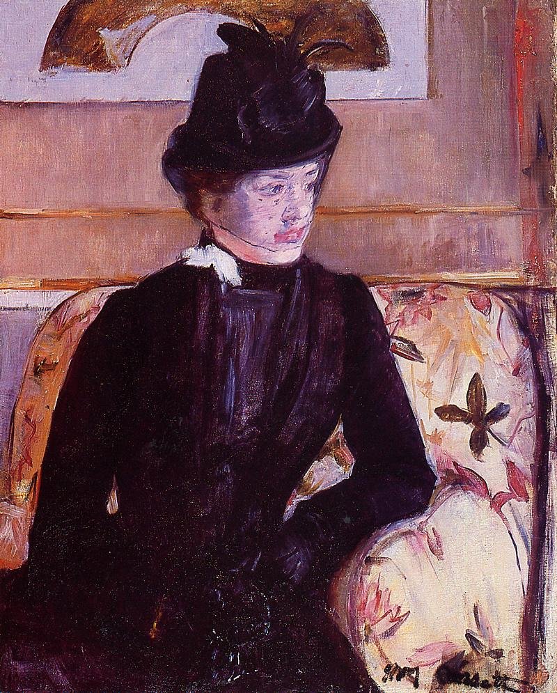 Siyahlı genç kadın by Mary Cassatt
