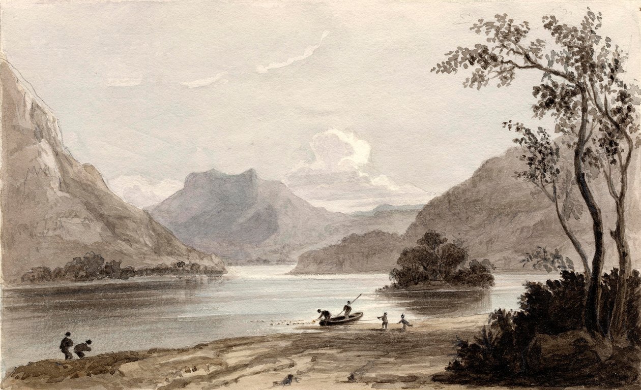 Loch Erne, 1826-27 (kalem ve kağıt üzerinde tuvalet) by Mary Elizabeth Monck