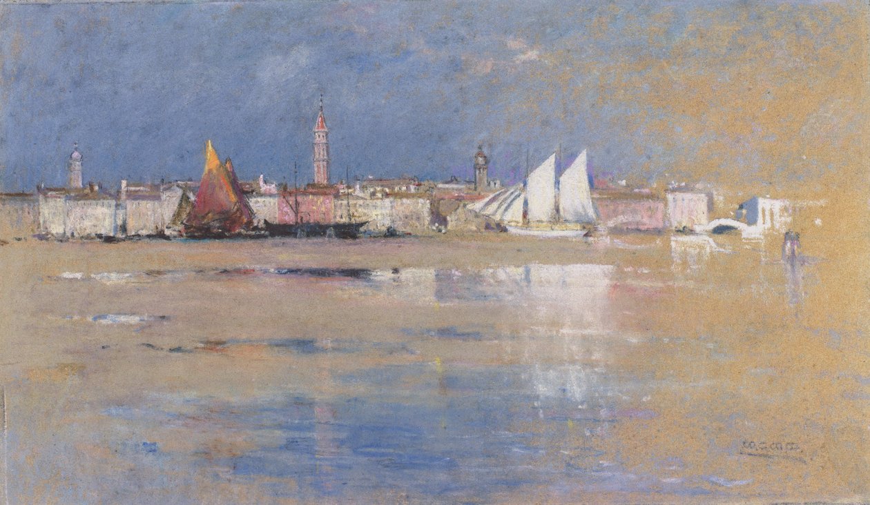 Venedik, 1910 (kağıt üzerinde pastel) by Mary Georgina Wade Wilson