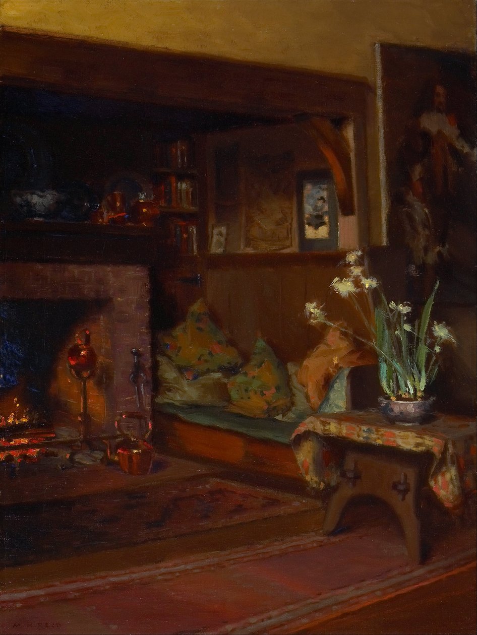 Stüdyomdaki Inglenook by Mary Hiester Reid