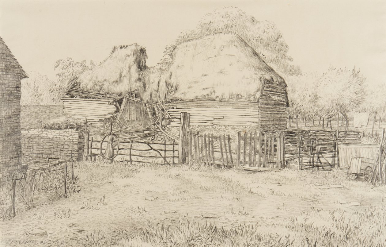 Bir çiftlik avlusu, 1933 by Mary Kaye