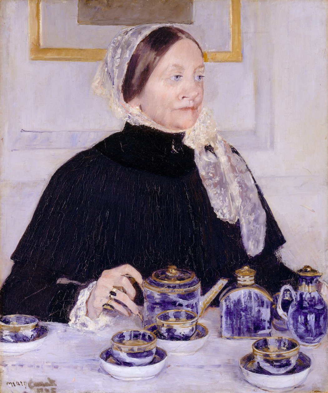 Çay Sofrasındaki Hanım, 1883-5 by Mary Cassatt