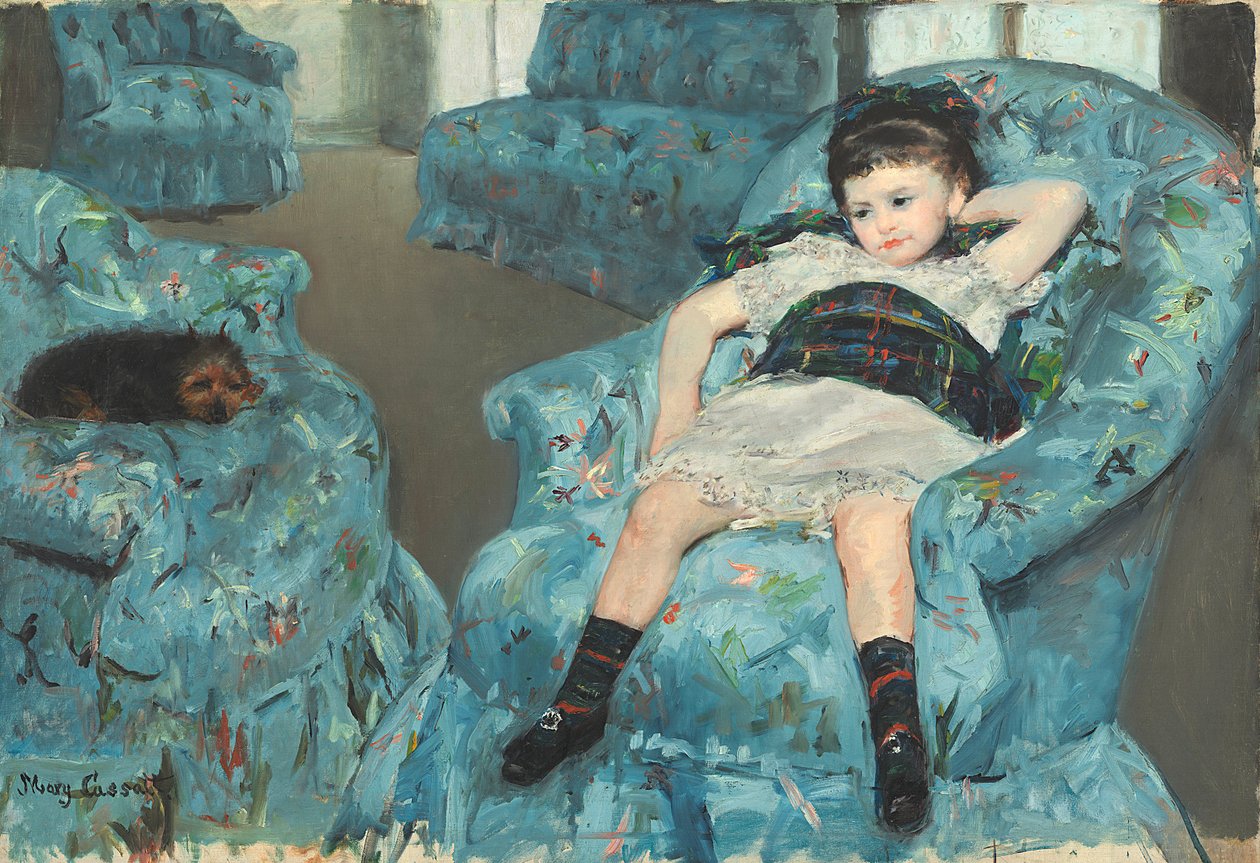 Mavi Koltuktaki Küçük Kız, 1878 by Mary Cassatt