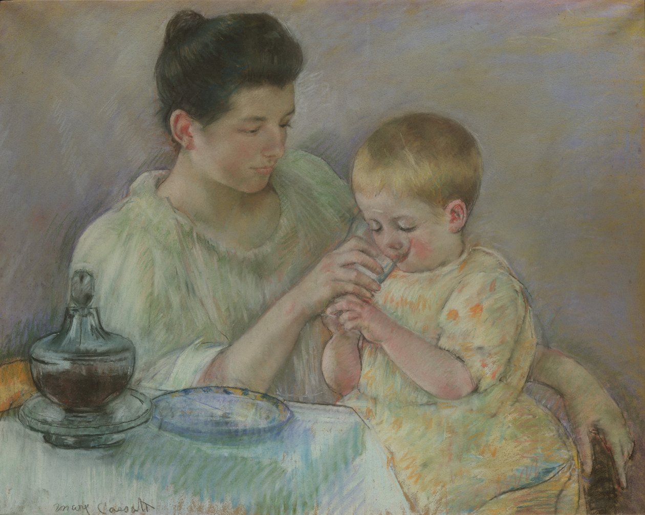 Çocuğu Besleyen Anne, 1898 by Mary Cassatt