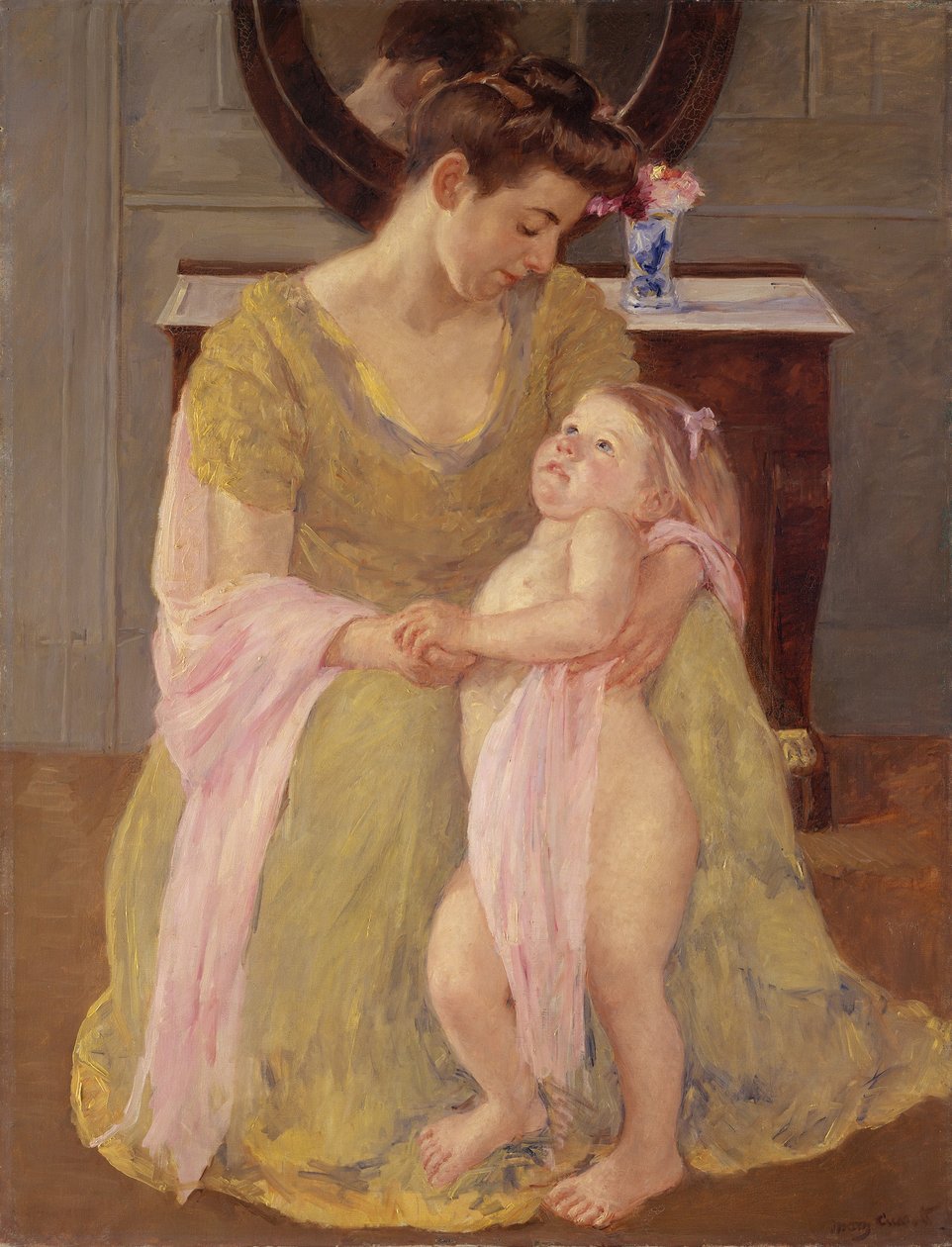 Gül Eşarplı Anne ve Çocuk, 1908 dolayları by Mary Cassatt