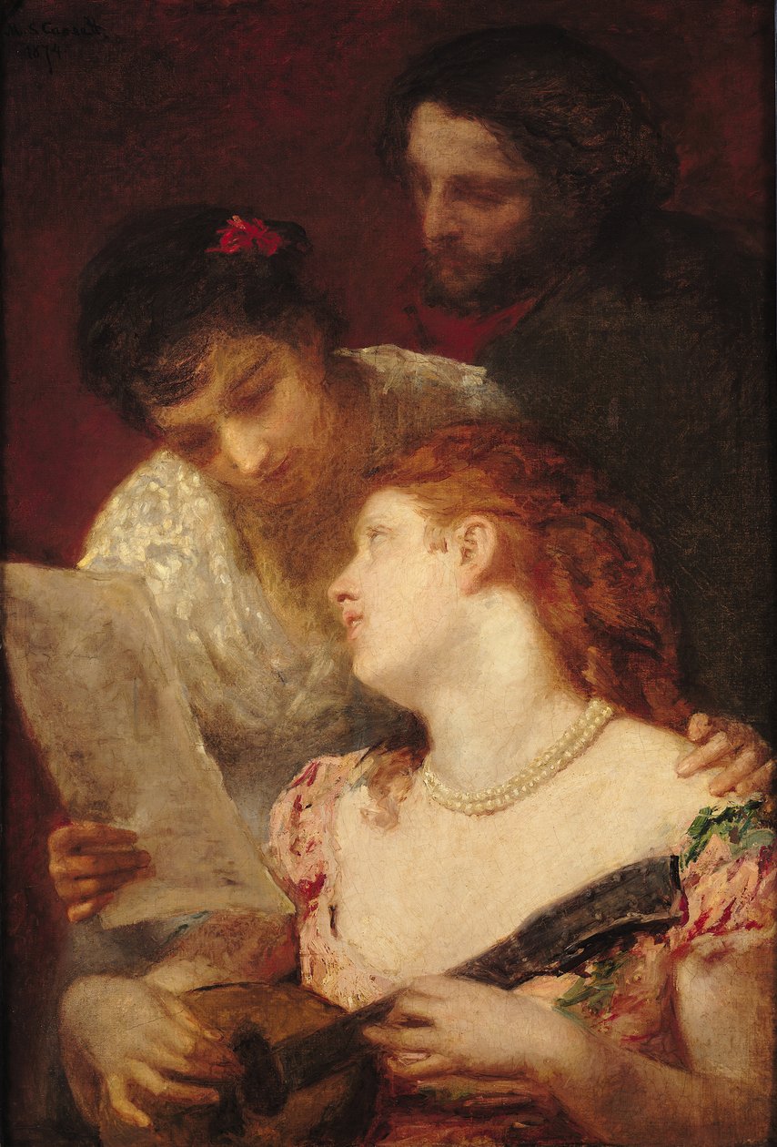Müzikli Parti, 1874 by Mary Cassatt