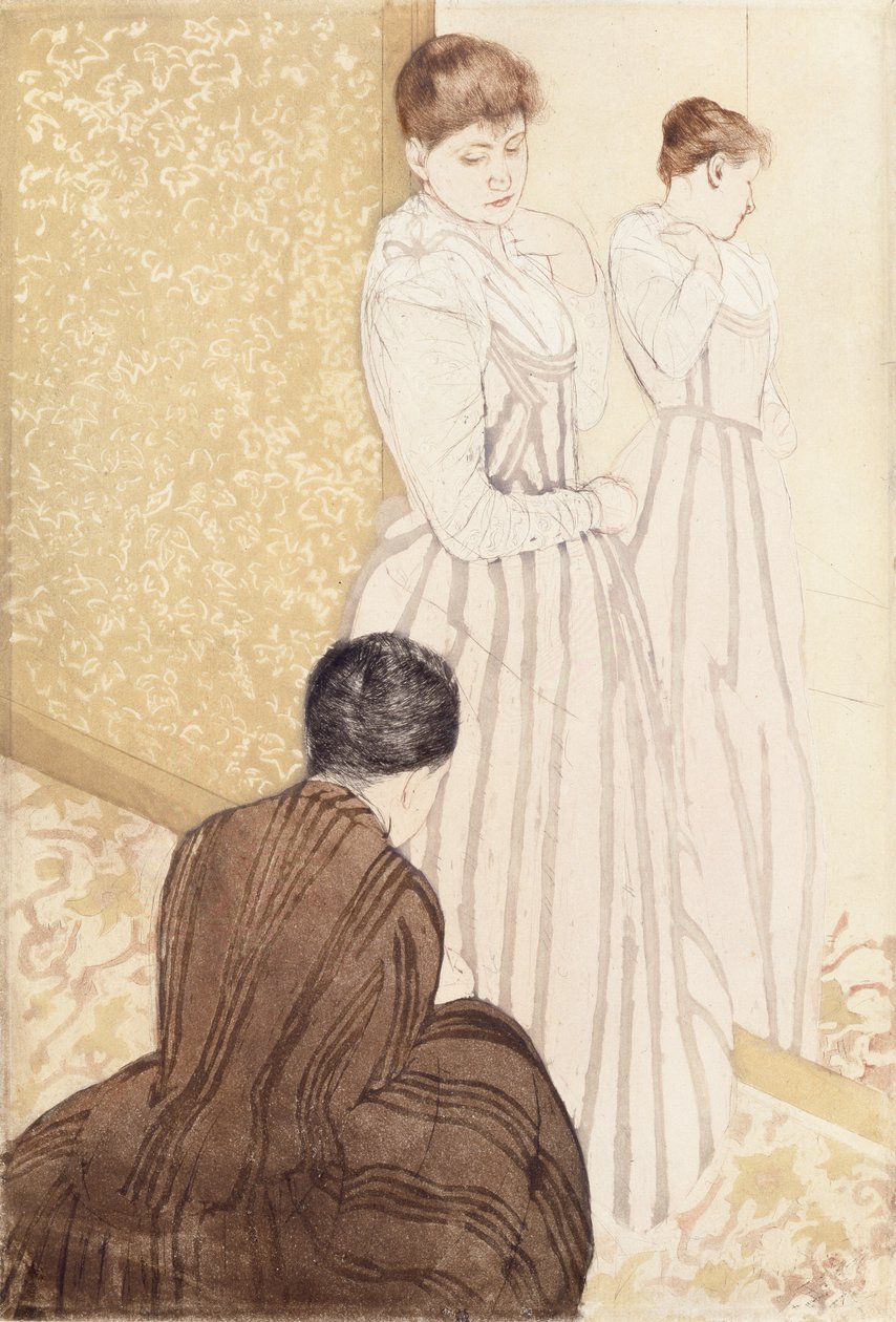 Montaj (kağıt üzerine wc & kalem) by Mary Cassatt