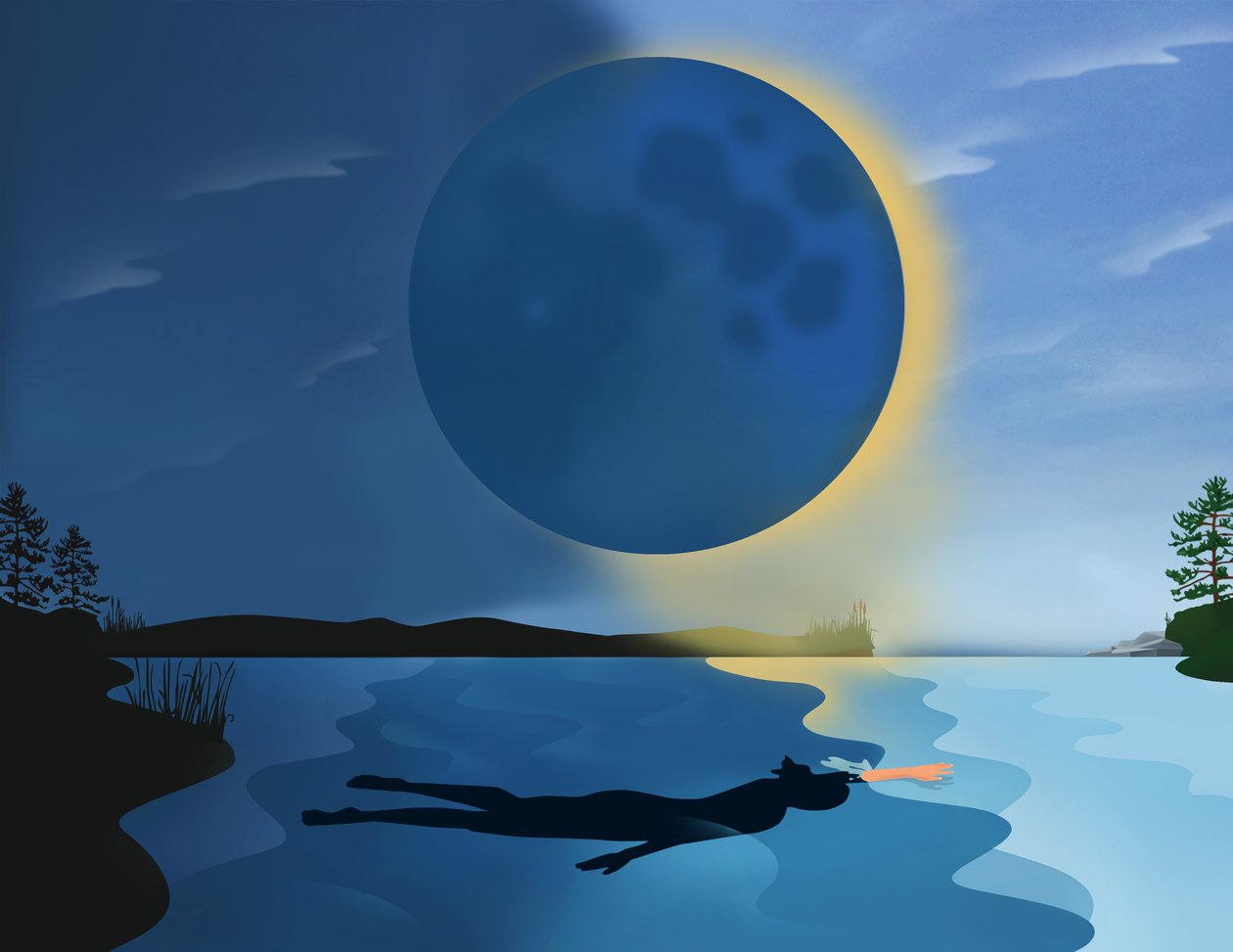 Eclipse, 2017 (dijital) by Mary Ann Smith