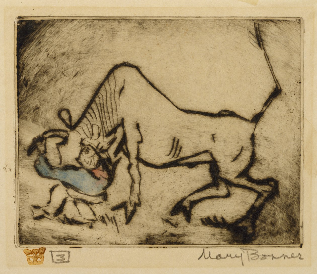 Boğa Dogging (el renginde dağlama) by Mary Bonner