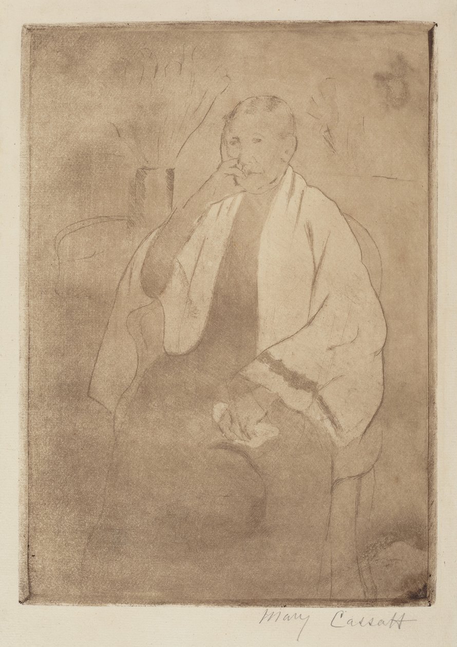 Sanatçının Annesinin Portresi, c. 1889-1890. by Mary Cassatt