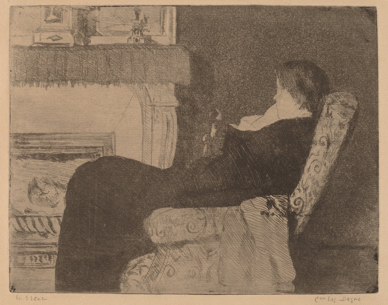 Şömineden Önce (No. 1) by Mary Cassatt