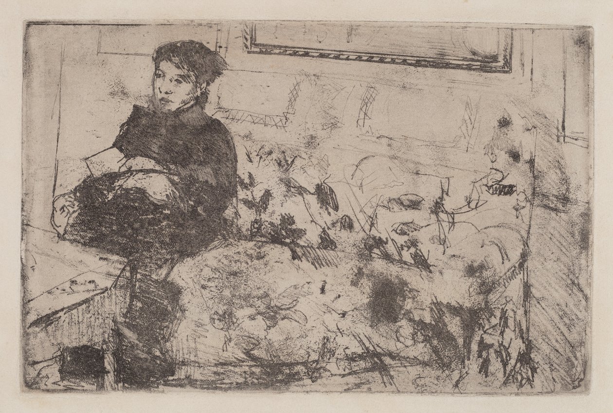 İç Mekan: Kanepede by Mary Cassatt