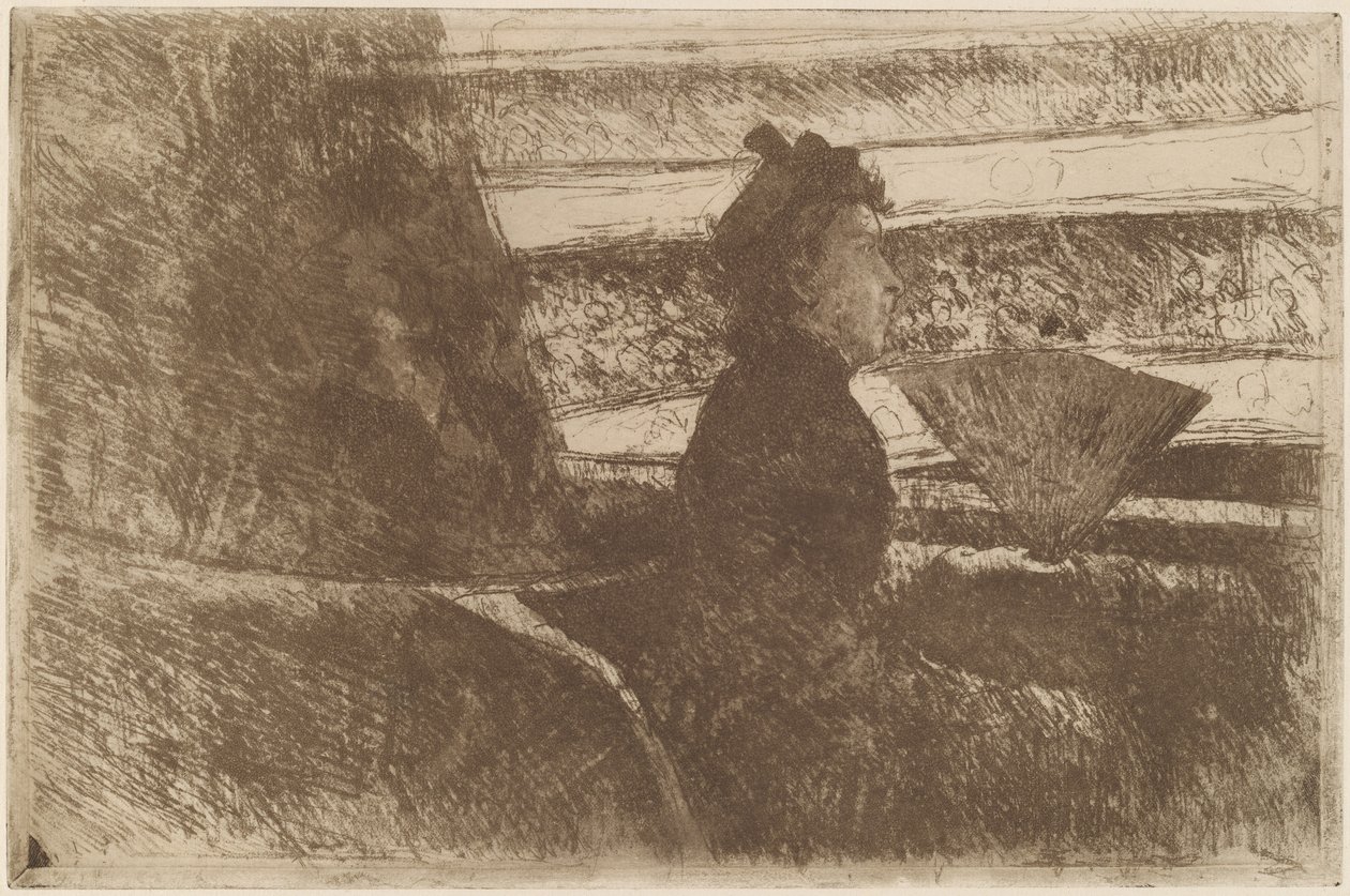 Siyahlı Bayan, Mahremiyet İçinde, Sağa Bakıyor by Mary Cassatt