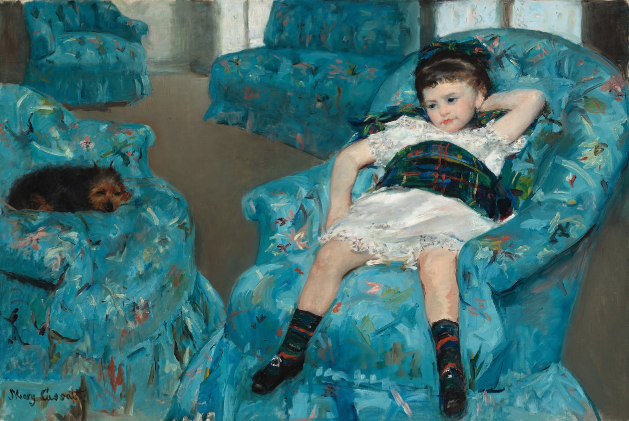 Mavi Koltuktaki Küçük Kız, 1878. by Mary Cassatt