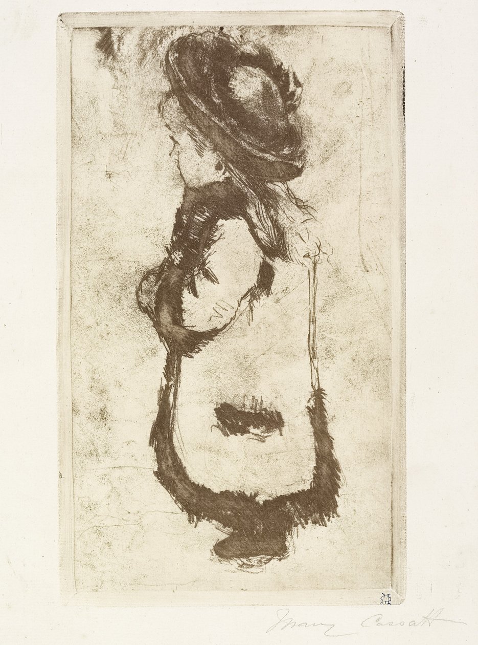 Paltolu ve Şapkalı Matmazel Luguet, c. 1883 by Mary Cassatt