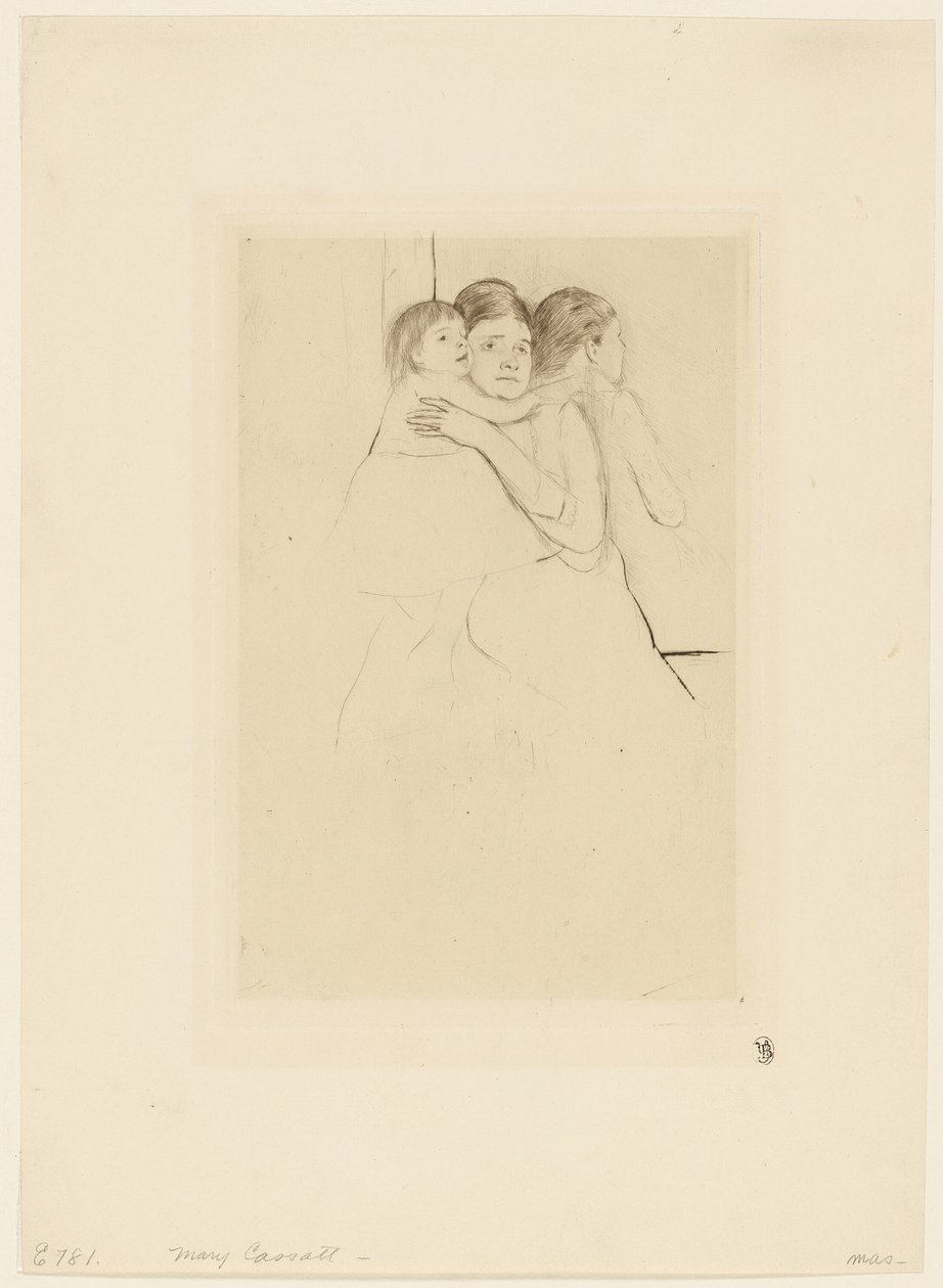 Çocuğunu Tutan Anne Berthe by Mary Cassatt