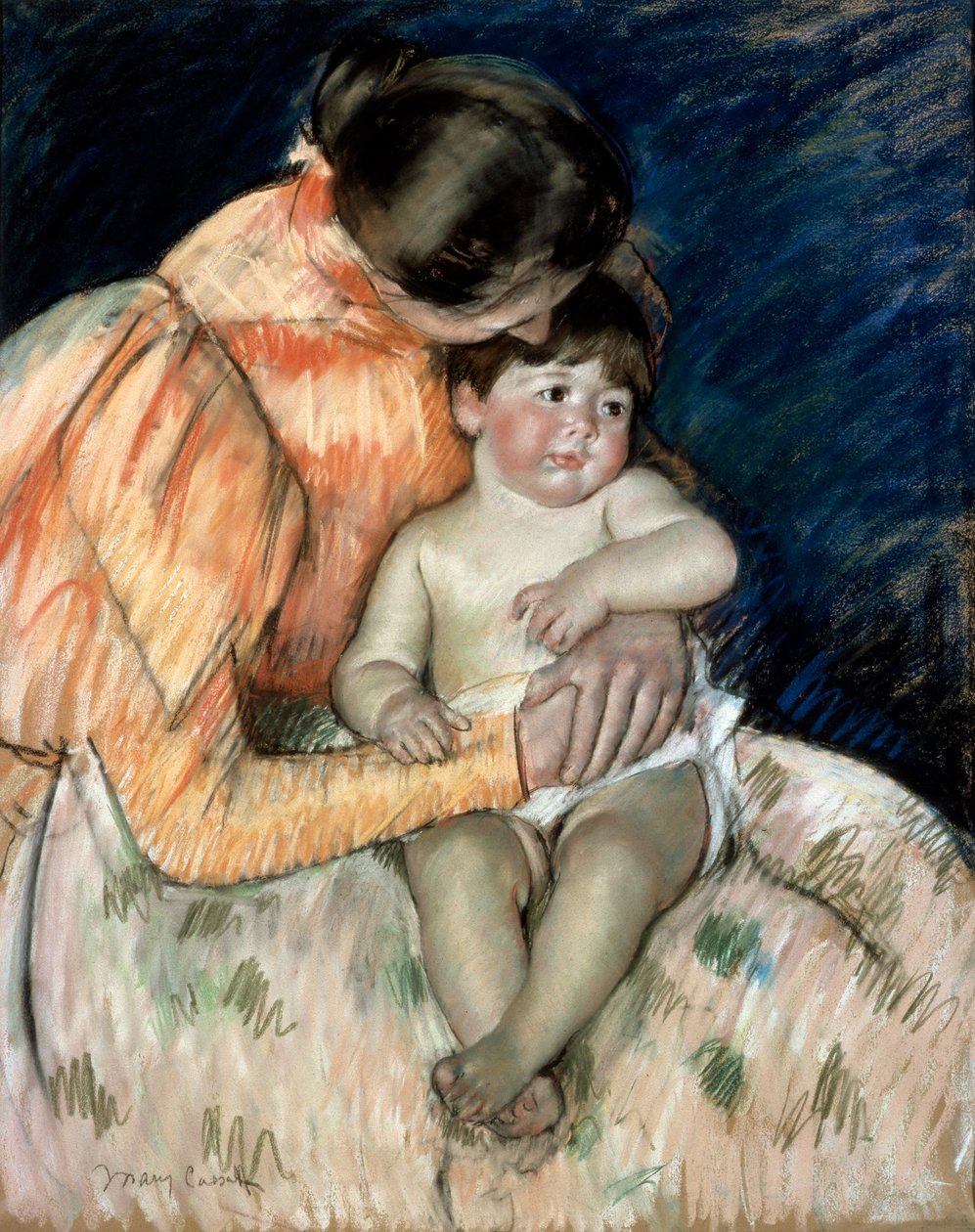 Anne ve Çocuk, 19. yüzyılın sonları veya 20. yüzyılın başlarında. by Mary Cassatt
