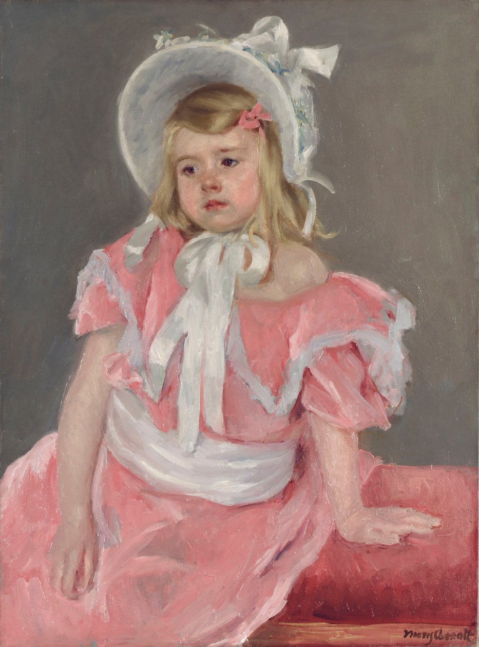 Sara Oturmuş, Sol Eline Yaslanmış by Mary Cassatt