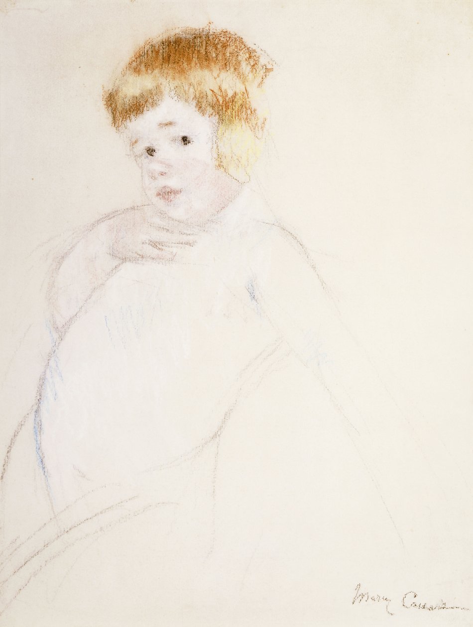Caress için Bebek Çalışması, c.1902 by Mary Cassatt