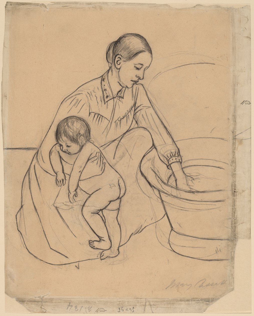 Hamam [rekto], 1890-1891. by Mary Cassatt