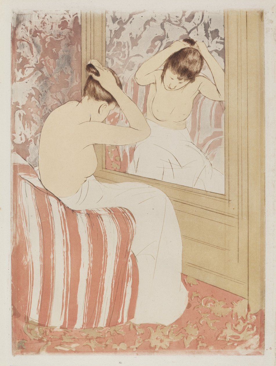 Kuaför, 1890-1891. by Mary Cassatt