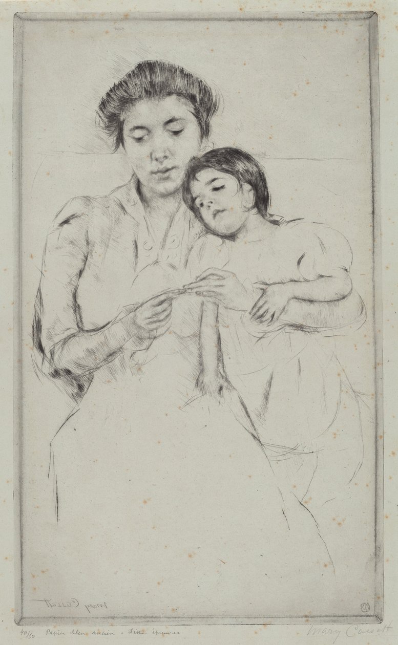 Tığ İşi Dersi by Mary Cassatt