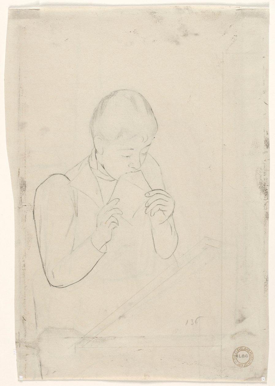 Mektup tersi, 1890-1891. by Mary Cassatt