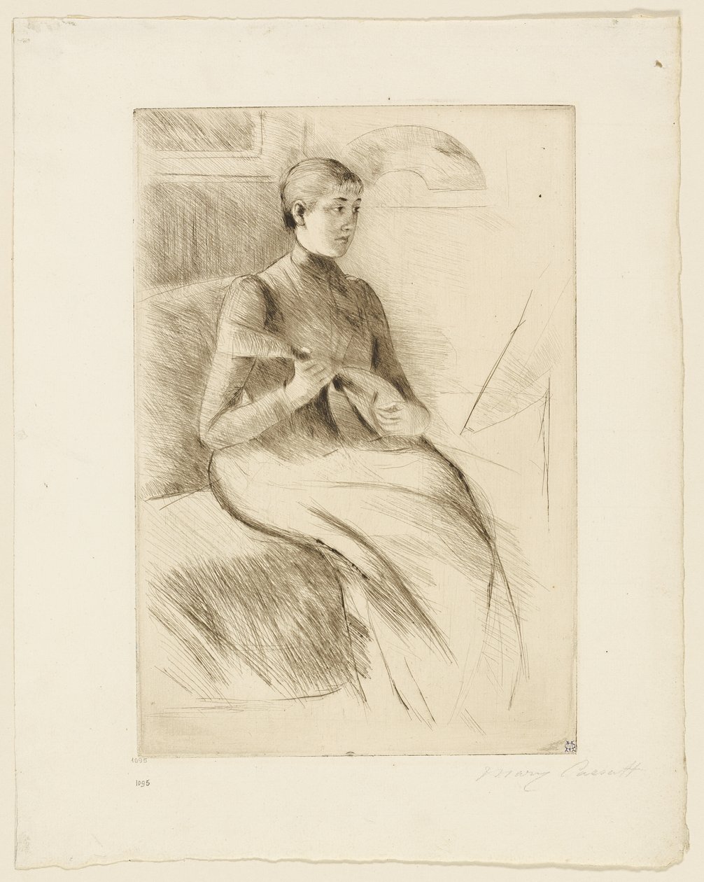 Mandolin Oyuncusu by Mary Cassatt