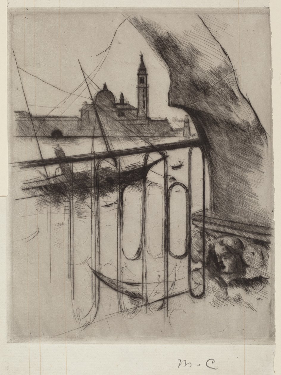 Venedik manzarası by Mary Cassatt
