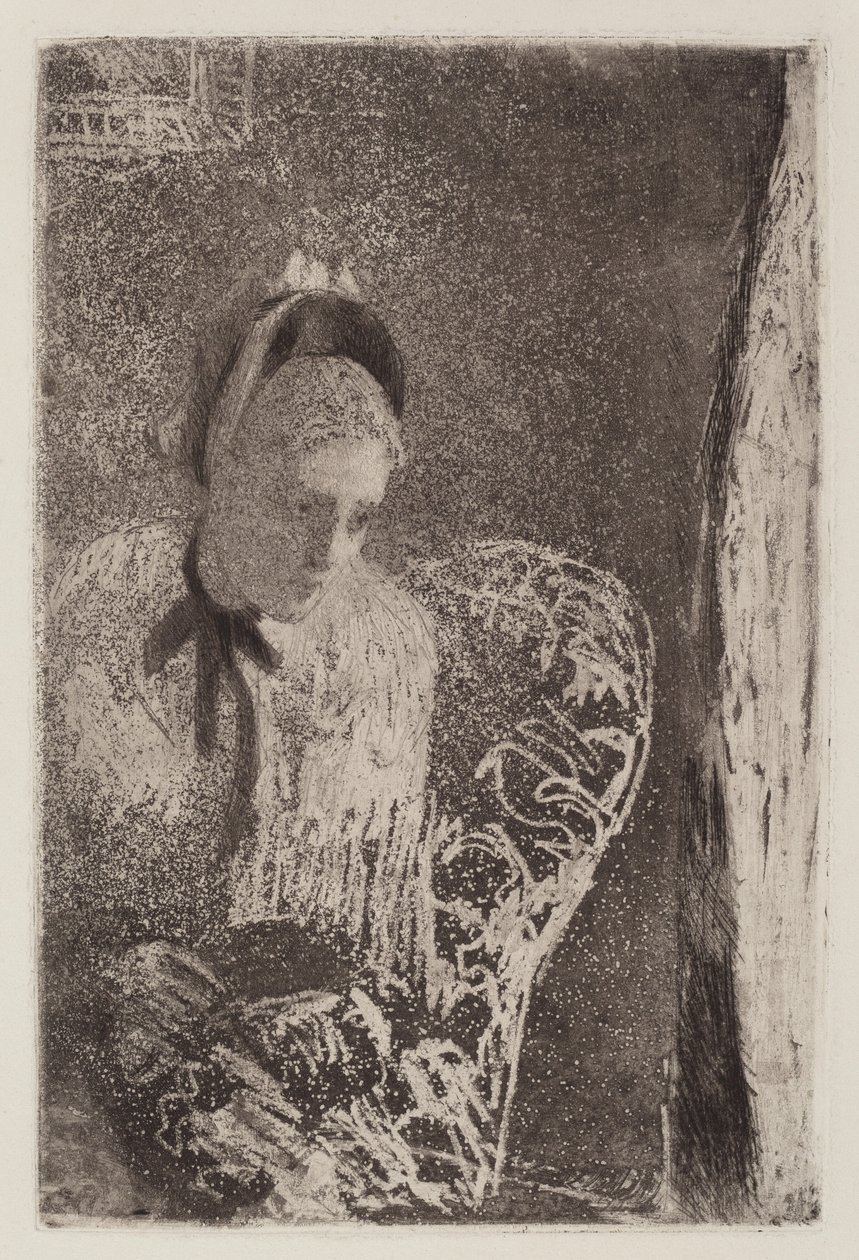 Beklemek, ç. 1879. by Mary Cassatt